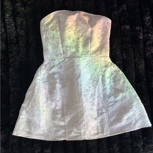 White Strapless Corset Dress